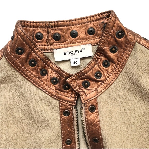 Societa Fashion Italy Bronze Lightweight Jacket - Picture 6 of 12